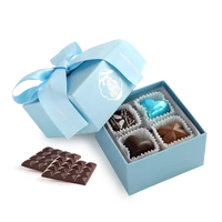 Boîte d'emballage alimentaire rigide en carton recyclable de luxe, chocolat, bonbons, cadeaux, feuille d'or quadricolore, laminage mat chaud
