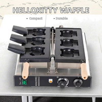 Machine à gaufres Taiyaki électrique commerciale WeWork, nouvelle, en forme de chat Hello Kitty, avec tension 110/220V, design portable