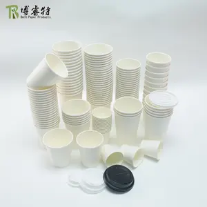 New Biodegradable Customized Disposable Hot Cold Drink Cups Round Paper Coffee Cups With LOGO Printed