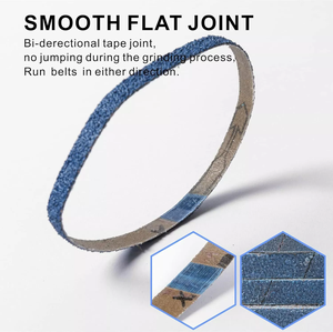 25 ชิ้น 3/8 นิ้ว X 13 นิ้ว<span class=keywords><strong>สายพาน</strong></span><span class=keywords><strong>ขัด</strong></span>ทราย 40-120 กริตเซอร์โคเนียสำหรับงานไม้ - Product Image 3