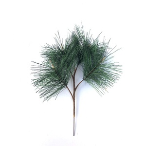 JCF389, venta al por mayor de alta calidad, 38cm de altura, árbol de pino, decoración de Navidad, tres hojas de pino - Product Image 3