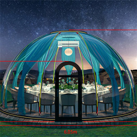 Dôme géodésique transparent en polycarbonate préfabriqué en EPS pour glamping et camping – Maison dôme complète