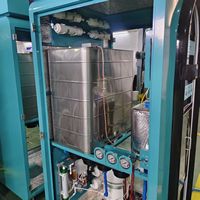 Distributeur automatique de glace et d'eau 24h/24 pour extérieur, avec SDK, acceptant billets et pièces, refroidissement par compresseur, en acier inoxydable