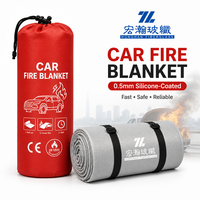 Couverture anti-feu en tissu 100% fibre de verre, imperméable, enduite de silicone, pour voiture, résistance à la chaleur, certification EN 13501
