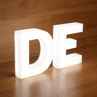 Enseignes commerciales 3D rétroéclairées LED personnalisées écologiques en gros, lettres en relief métalliques pour intérieur, logos muraux de bureau, décoration IP65