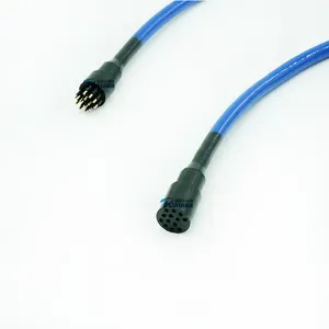UNDERWATER 7000m DIL13M DIL13F Inline cable 600V 4 pair 24 AWG, 0.20 mm2 PUR, Power conductors 4 x 18 AWG Ethernet connector