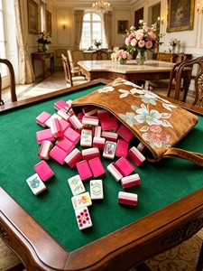 Ensemble de Mahjong de Luxe en Cristal Acrylique à 3 Couches, Pliable, Durable, Portable, pour 4 Joueurs, Mahjong Américain Moderne, avec Mahjong et Dés - Product Image 4