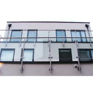 Supplier Design Balcony Outdoor Design Balcony Glass Railing Terrace Deck Balcony Post And Fitting Stainless Steel Fram