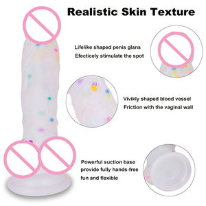 <strong>18cm</strong> Dildos Jelly Medical Silicone Dildo Realistic Adult Toys Soft Strapon Artificial <strong>Penis</strong> Colourful Sex Toys for Woman - Product Image 5