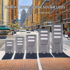 Farolas Solares LED de 200W y 600W, Diseño Impermeable para Exteriores, Solución de Iluminación Ecológica - Product Image 3