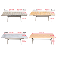 Ensemble table à manger rétractable, mobilier de jardin, de maison, rétractable, 6 pièces