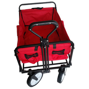 Chariot de camping pliable avec poches latérales, chariot utilitaire robuste et pliable, logo couleur personnalisé - Product Image 1