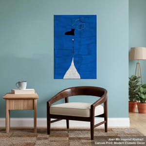 Joan Mir Inspired Abstract Canvas Print: Modern Eclectic Decor,<b>WRAPPED</b> CANVAS - Product Image 3