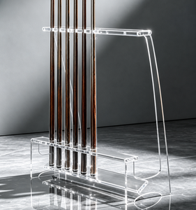 Soporte de exhibición flotante transparente para tacos de <span class=keywords><strong>billar</strong></span> de acrílico, soporte de suelo para tacos de <span class=keywords><strong>billar</strong></span> para salas de <span class=keywords><strong>billar</strong></span>, bares <span class=keywords><strong>y</strong></span> el hogar - Product Image 1