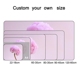 Özel Sublimasyon Baskılı Lüks Pembe Şakayık Desenli XXL Oyuncu Mouse Pad'i Su Geçirmez Kumaş <span class=keywords><strong>Mousepad</strong></span>'ler Doğal Kauçuk Tabanlı - Product Image 2