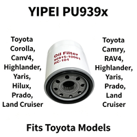 Filtre à huile YIPEI en vente directe d'usine pour MAN N, Toyota Corolla, Camry, Lexus 90915-10001 PU939x / HC-101
