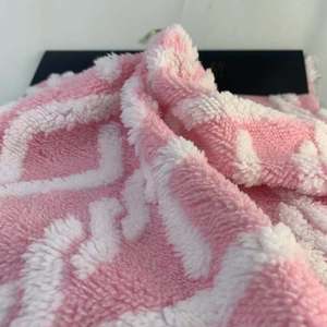 Free Sample Textiles Material Jacquard Sherpa <strong>Fabric</strong> <strong>Flannel</strong> Fleece <strong>Fabrics</strong> for Clothing - Product Image 5