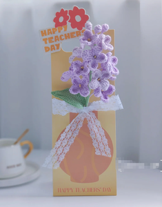 Ramo de Flores de Ganchillo Hecho a Mano, Ramo de Flores de Clavel de Ganchillo, Tarjeta con Ramo de Flores Rojas, para Suministros de Ramos del Día de la Madre - Product Image 4