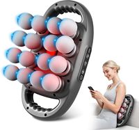 Pistolet de massage Healthpal avec écran LCD, 16 têtes, 9 modes, 9 intensités, lampe chauffante, moteur sans balais rechargeable, relaxant musculaire corporel