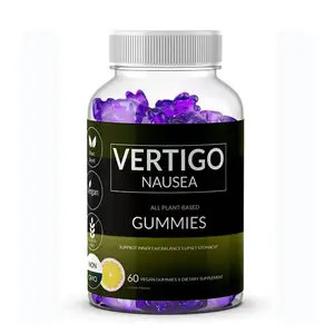 Vertigo Gummies buồn nôn chóng mặt chóng mặt cứu trợ 6 trong 1: Gingko Kudzu astragalus gừng gốc Gummy