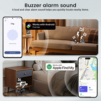 RSH 4 Pack Smart Key Finder Tags Bersertifikasi MFi Google BLE 5.4 Pelacak Jaringan Find My Bahan ABS Pelacakan Global untuk Koper