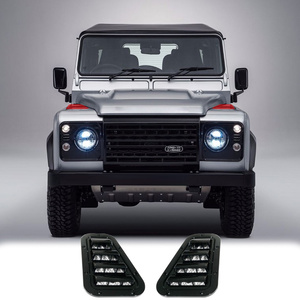 Accesorios para Automóviles, Rejillas de Ventilación para Capó Estilo KBX, Compatibles con <span class=keywords><strong>Land</strong></span> <span class=keywords><strong>Rover</strong></span> Defender 1987-2016, Acero Negro IP67, 5 Juegos, Defender 110 <span class=keywords><strong>1997</strong></span> - Product Image 1