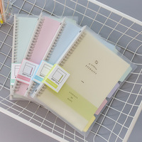 Classeur transparent en PVC imperméable pour cahiers, dossiers et feuilles mobiles à 6 anneaux