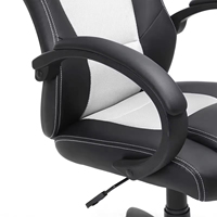Chaise de bureau ergonomique pivotante moderne de haute qualité pour gamer, en cuir PU, roulettes très élastiques, réglable pour le jeu