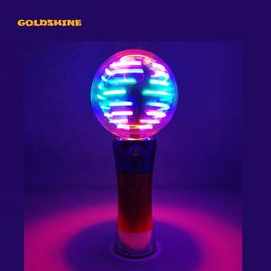 어린이 LED 매직 스피닝 볼 지팡이 스틱 새로운 디자인 미니 LED 스피너 빛나는 플래시 기능 장난감 크리스마스 PVC 소재 - Product Image 3