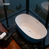 Baignoire autoportante en acrylique de haute qualité, drain de luxe de forme ovale, écologique, portable, capacité de 60 gallons, utilisation en intérieur, garantie 5 ans