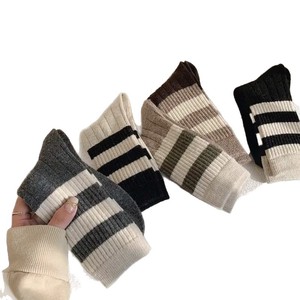 Retro Striped Crew <b>Socks</b> Women Autumn Winter Breathable Mid Calf <b>Socks</b> Japanese Style College Fashion Casual <b>Socks</b> - Product Image 3