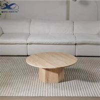 Table basse en marbre travertin RF design contemporain Table ronde moderne pour salon Table basse en travertin en pierre naturelle
