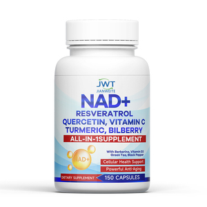 Suplemen Dewasa NAD+ Resveratrol Berberine Vitamin D3 Teh Hijau Lada Hitam Kapsul Pendukung Kesehatan Seluler - Product Image 1
