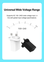 30W UK Plug Charger USB-A + Type-C QC3.0 Chargeur rapide Matériau ignifuge Certifié CE pour écouteurs Smart Watch Mobile Phone