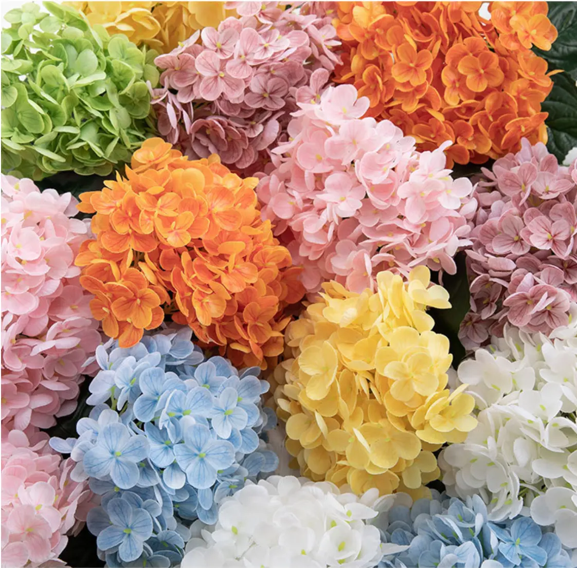 ไฮเดรนเยีย INS ลมจำลองสัมผัสจริงน้ำยางดอกไม้ไฮเดรนเยียสำหรับผู้ผลิตตกแต่งบ้าน