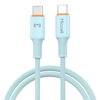 Kabel Pengisian Daya Cepat Miccell Wholesale 3A Pd 60W Tipe C ke C, Kabel Data Cepat Usb Tipe C untuk Iphone 15Pro Max