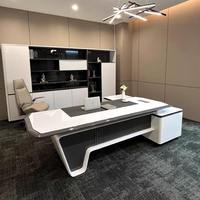 Mobilier de bureau moderne à panneaux en bois Design-Sense Office Desk Bureau de direction haut de gamme Table d'ordinateur