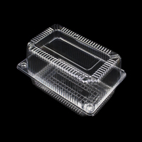 Transparent Blister En Plastique Dessert Gâteau Conteneur En Plastique Jetable Rectangle À Clapet Conteneur De Stockage Gâteau Boîte D'emballage