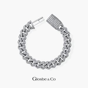 Everyday Wear GRA Round Synthetic (lab grown) Viet Nam Large Cuban Moissanite Diamond <b>Bracelet</b> for <b>Men</b> - Product Image 5