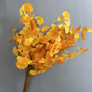 Feuilles de <span class=keywords><strong>Ginkgo</strong></span> pour décoration d'intérieur haut de gamme Feuilles de <span class=keywords><strong>Ginkgo</strong></span> <span class=keywords><strong>Biloba</strong></span> en soie de haute qualité Feuilles de <span class=keywords><strong>Ginkgo</strong></span> artificielles - Product Image 1