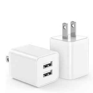 Carga rápida 5V 2.4A Puertos USB duales <span class=keywords><strong>Mini</strong></span> adaptador <span class=keywords><strong>Cargador</strong></span> de pared de enchufe de EE. UU. para teléfono móvil - Product Image 1