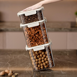 Boîte de rangement de cuisine rectangulaire multifonctionnelle <span class=keywords><strong>en</strong></span> <span class=keywords><strong>verre</strong></span> de style moderne, capacité 1-3L, design pliable portable, préservation de la fraîcheur - Product Image 6