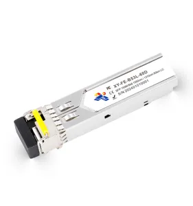 155M Bidi 60km 1550nm 1310nm LC DDM Optical Transceiver SMF SFP modul kompatibel dengan semua merek umum