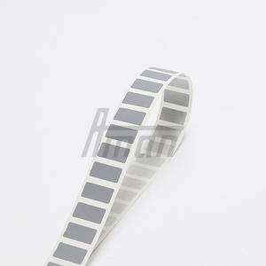 Material de PET gris ordinario 16*8mm forma oblonga etiquetas adhesivas para rascar para juego de recarga de teléfono con contraseña con antifalsificación - Product Image 2