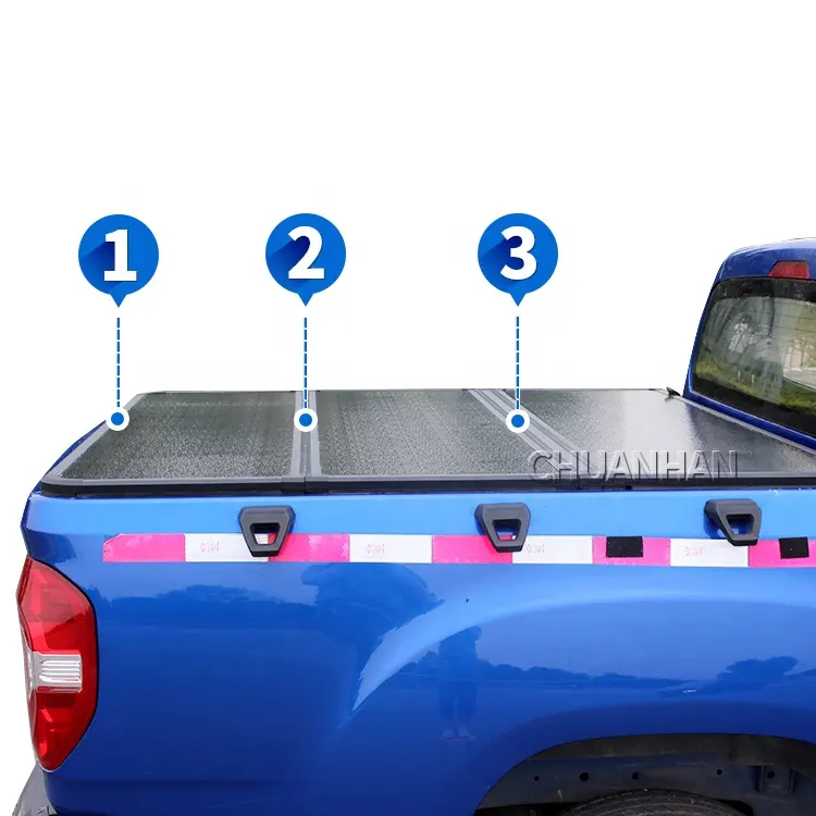 LKW-Zubehör hart klappbare dreifach gefaltete Pickup-Bettdecken Hilux Tonneau-Abdeckung für Toyota Hilux Vigo Revo