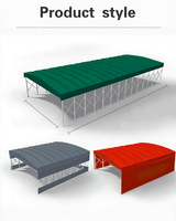 Abri de stockage mobile pliable en tissu imperméable avec cadre en acier pour parking et entrepôt, auvent pare-soleil