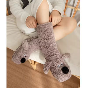 Women's Brown warm indoor <b>Socks</b> Knee <b>Socks</b> Heated <b>Winter</b> Over-Knee Anti-Slip Daily Usage Knitted - Product Image 2