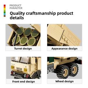 Bloques de Construcción de Plástico, Partículas Pequeñas, Compatibles con Haimas, Lanzacohetes, Vehículo Blindado, Vehículo Antiaéreo, Juguete DIY - Product Image 4