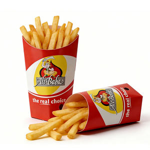 Boîte en papier personnalisée pour poulet frit et frites à emporter, support de gobelet, emballage combiné pour burger, restauration rapide et collations - Product Image 3