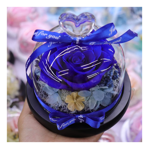 Hermoso regalo de boda Forever Rose Eternal Rosas preservadas en cúpula de cristal con Light <span class=keywords><strong>Eternity</strong></span> Rosas rojas en la cúpula de cristal - Product Image 6